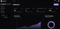 Zenith – Modern Project Dashboard HTML Screenshot 1