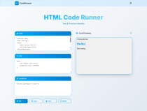 HTML Code Runner - Live Preview HTML CSS JS Editor Screenshot 5